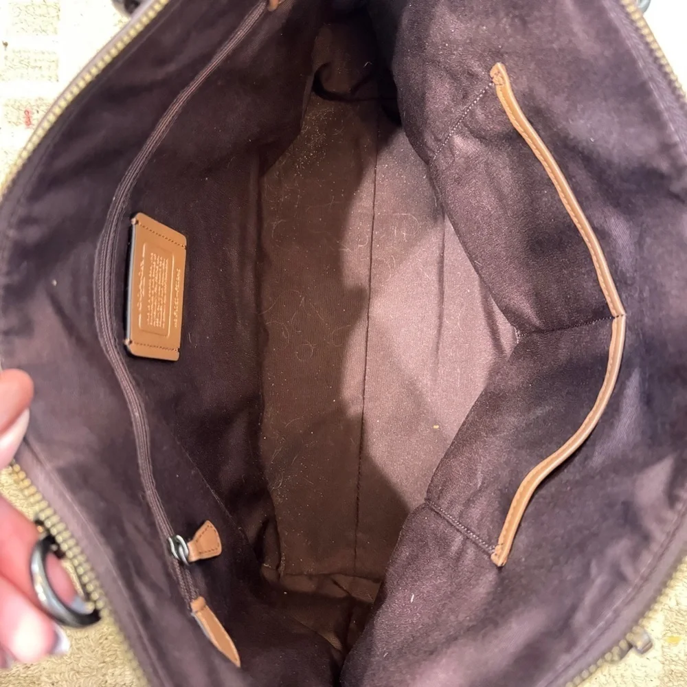 Coach Ava Legacy Tote Bag in Oxblood